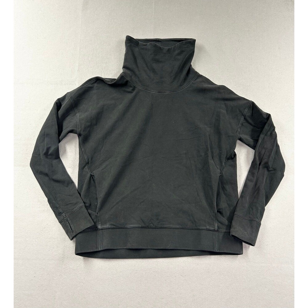 Lululemon Go Forward Pullover Women's Black Turtleneck Athletic Sweatshirt 12